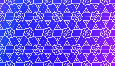 Vector Geometric Pattern with gradient backgroun. Triangles Curved Line. For  Illustrazione stock