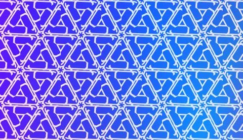 Vector Geometric Pattern with gradient backgroun. Triangles Curved Line. For  Stock Illustration