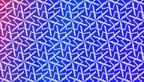 Vector Geometric Pattern with gradient backgroun. Triangles Curved Line. For  Illustrazione stock