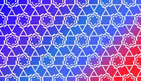 Vector Geometric Pattern with gradient backgroun. Triangles Curved Line. For  イラスト素材