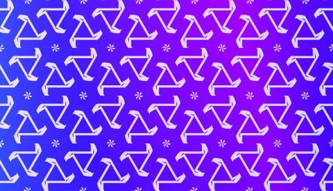 Vector Geometric Pattern with gradient backgroun. Triangles Curved Line. For  Stock Illustration
