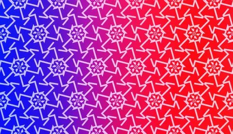 Vector Geometric Pattern with gradient backgroun. Triangles Curved Line. For  Stock Illustration