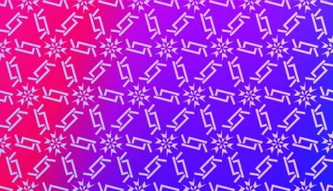 Vector Geometric Pattern with gradient backgroun. Triangles Curved Line. For  Illustrazione stock