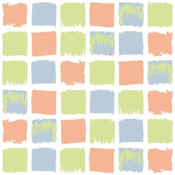 Vector geometric pattern seamless, colored squares on a white background, Doo Illustrazione stock