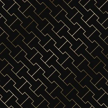 Vector geometric pattern - seamless luxury gold gradient design. Rich endless イラスト素材