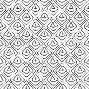 Vector geometric pattern. Tile mosaic circles. Illustrazione stock