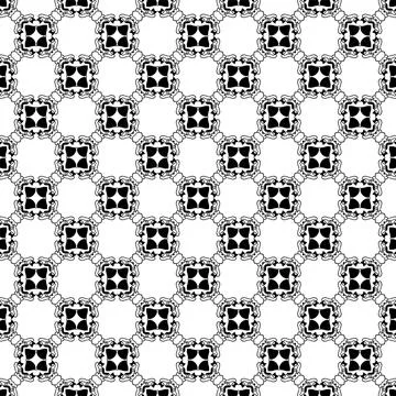 Vector geometric patterns of black color on white background Stock Illustration