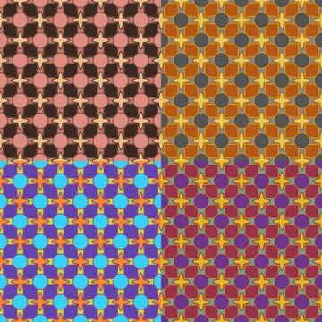 Vector geometric patterns Stock Illustration
