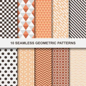 Vector geometric patterns - seamless. Stockillustratie