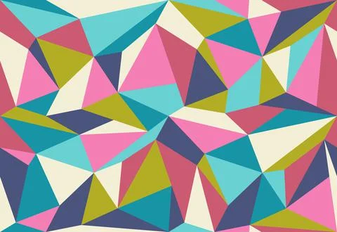 Vector geometric polygon pattern. Modern vector pattern with colorful polygon Ilustración de archivo