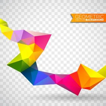 Vector geometric polygonal background. Stock Illustration