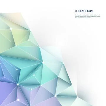 Vector Geometric, Polygonal, Triangle pattern in molecule structure shape. Mu Stock Illustration