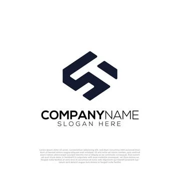 Vector geometric S T or ST letter logo Stock Illustration