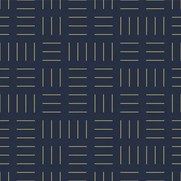 Vector geometric seamless dash pattern - goldish striped rich texture. Stylish イラスト素材