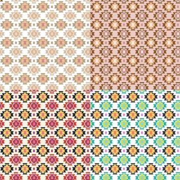 Vector Geometric Seamless ethnic pattern. Stock Illustration