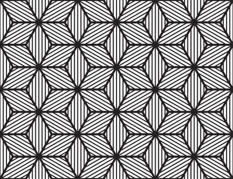 Vector geometric seamless net cubic pattern background. Stock Illustration