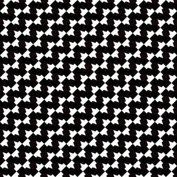 Vector geometric seamless pattern with black and white. Modern stylish stars  Stock Illustration