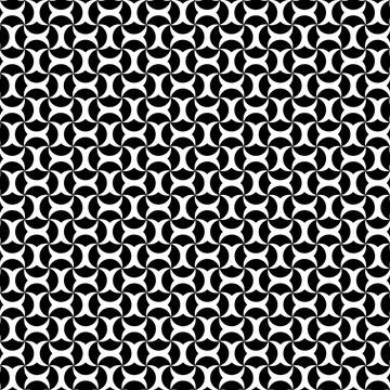 Vector geometric seamless pattern with black and white. Modern stylish stars  Stock Illustration