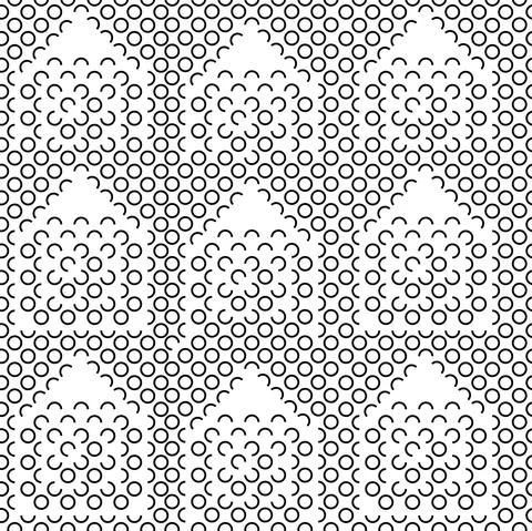 Vector. Geometric seamless pattern. Contour circle. イラスト素材