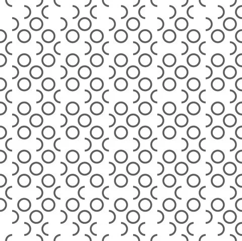 Vector. Geometric seamless pattern. Contour circle and semicircle. Stock Illustration
