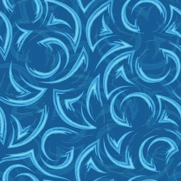 Vector geometric seamless pattern of corners and circles marine motif.Seamless Stock Illustration