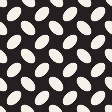 Vector geometric seamless pattern with curved shapes grid. Abstract monochrome Stock Illustration