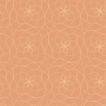 Vector geometric seamless pattern. Flower with sharp petals Stock Illustration