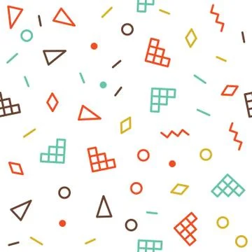 Vector Geometric Seamless Pattern Stock Illustration