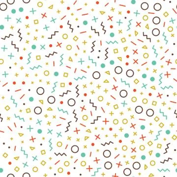 Vector Geometric Seamless Pattern Stock Illustration