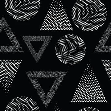 Vector geometric seamless pattern Stock Illustration