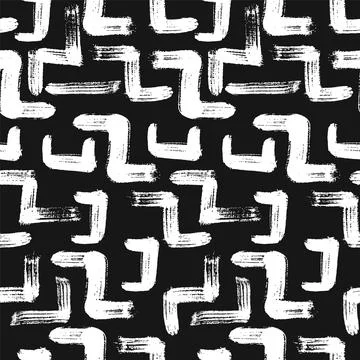 Vector geometric seamless pattern with irregular weave and random wool smear Stock Illustration