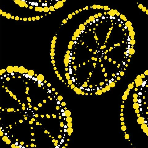 Vector. Geometric seamless pattern. Juicy orange, lemon. Illustrazione stock