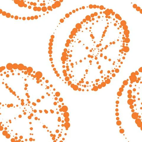 Vector. Geometric seamless pattern. Juicy orange, lemon. Illustrazione stock