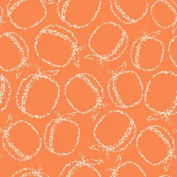 Vector. Geometric seamless pattern. Juicy apricot, peach, consisting of dots 스톡 일러스트