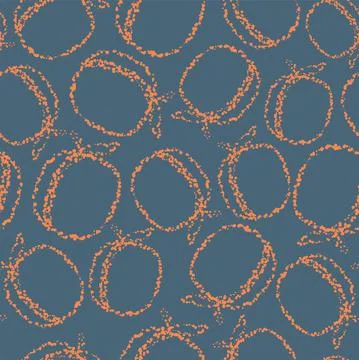 Vector. Geometric seamless pattern. Juicy apricot, peach, consisting of dots Stock Illustration