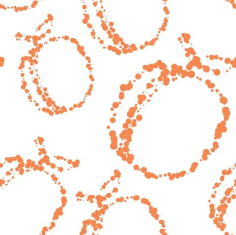 Vector. Geometric seamless pattern. Juicy apricot, peach, consisting of dots Stock Illustration