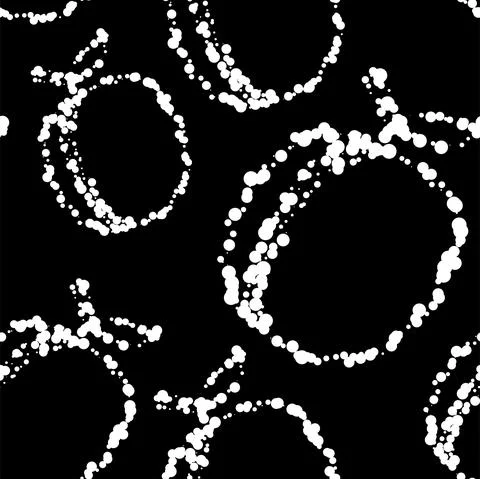 Vector. Geometric seamless pattern. Juicy apricot, peach, consisting of dots Illustrazione stock