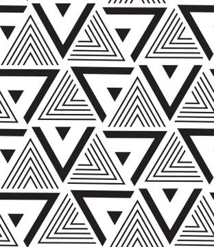 Vector geometric seamless pattern. Modern triangle texture, repe Illustrazione stock
