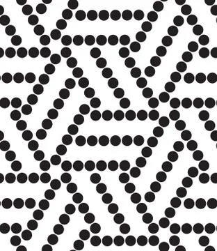 Vector geometric seamless pattern. Modern circle texture, repeat Stock Illustration