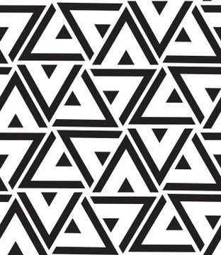 Vector geometric seamless pattern. Modern triangle texture, repe Stock Illustration