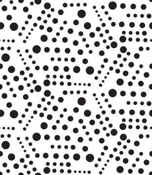Vector geometric seamless pattern. Modern circle texture, repeat Stock Illustration