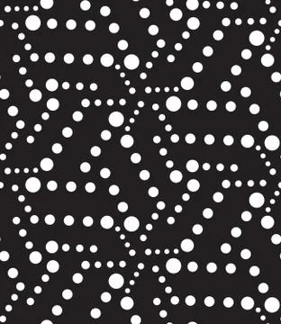 Vector geometric seamless pattern. Modern circle, galaxy, starry Stock Illustration