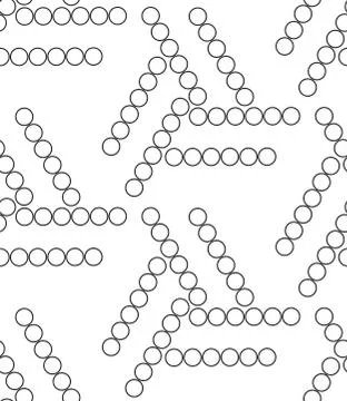 Vector geometric seamless pattern. Modern circle texture, repeat Stock Illustration