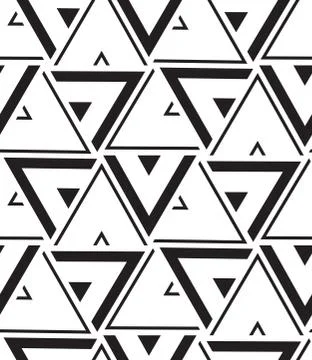 Vector geometric seamless pattern. Modern triangle texture, repe 스톡 일러스트
