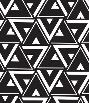 Vector geometric seamless pattern. Modern triangle texture, repe Stock Illustration