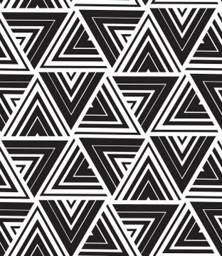 Vector geometric seamless pattern. Modern triangle texture, repe Illustrazione stock