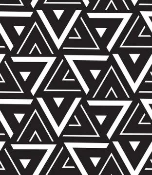 Vector geometric seamless pattern. Modern triangle texture, repe 스톡 일러스트