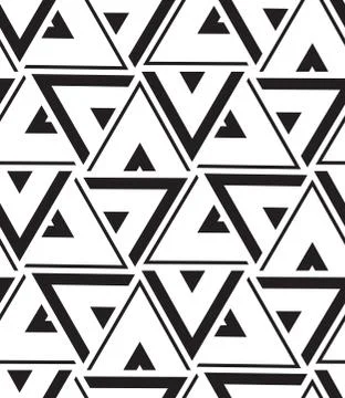 Vector geometric seamless pattern. Modern triangle texture, repe 스톡 일러스트