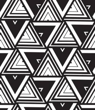 Vector geometric seamless pattern. Modern triangle texture, repe Illustrazione stock