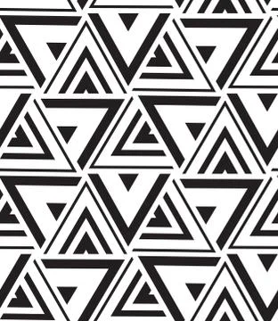 Vector geometric seamless pattern. Modern triangle texture, repe 스톡 일러스트